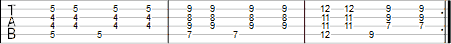 tab chord progression